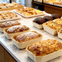 Plateau de cuisson en bois de qualité alimentaire, écologique, résistant à la chaleur, moules à pain jetables en bois, plateau de service à pizza en bois