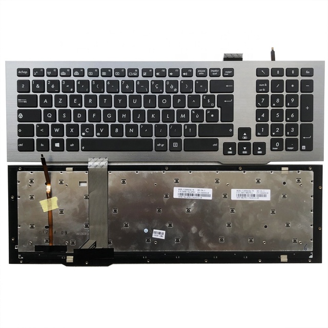 Original French Azerty Backlit Keyboards for Asus Rog G75VW G75 G75V G75VX V126262CK2 0KNB0-9414FR00 0KN0-MB2FR11 13424002128 FR