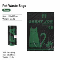 Distributeur de sacs à déjections canines biodégradables avec clip de laisse et rouleaux de recharges – Portable pour promenades, voyages et activités de plein air