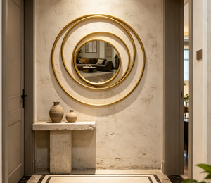 Heavenly <b>Mirror</b> Gold Metal Frame <b>Wall</b> <b>Mirror</b> <b>Decorative</b> Modern Home Decor for Living Room Bedroom Bathroom No Electricity - Product Image 6
