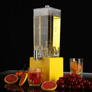 Dispensador de bebidas iluminado de 3 litros con grifo de acero inoxidable para servir cócteles y jugos - Product Image 1
