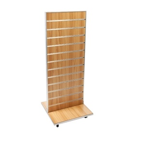 Tùy chỉnh hiện đại đơn giản kệ trưng bày double side di động slatwall - Product Image 4