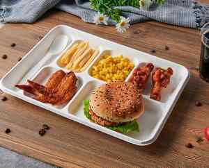Customizable 10" Greaseproof and Microwavable <b>Disposable</b> Compostable Sugarcane Bagasse Paper Round <b>Plates</b> 10 Inch - Product Image 2