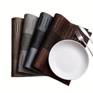 Wholesale Kitchen Washable Woven Vinyl <b>Placemats</b> Set Plastic <b>Table</b> Mats Durable Non-Slip Insulation <b>Placemats</b> <b>for</b> Dining <b>Table</b> - Product Image 1