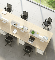 Bureau de fabricant professionnel avec cloisons Table de personnel moderne simple pour poste de travail spacieux du personnel de l'entreprise
