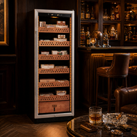 Humidor électrique grande capacité 288L avec étagères en bois et refroidissement par ventilateur pour le stockage et la présentation de cigares - Vente en gros