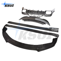 Kit carrosserie en fibre de carbone pour Porsche Panamera 970.2 2014-2016 : Lame avant, diffuseur arrière, jupes latérales et spoiler pour pare-chocs