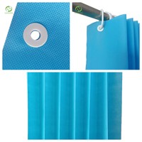 Rideau médical jetable bleu non tissé, ignifuge, antibactérien, imprimable, pour usage sanitaire - Vente en gros usine