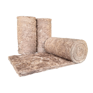 Couverture en laine de verre brun bio-sourcée et sans formaldéhyde et isolant en fibre de verre pour l'<span class=keywords><strong>isolation</strong></span> des maisons et des appartements - Product Image 1