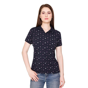 OEM Logo personnalisé femmes de haute qualité 100% coton spandex polyester Polo Meilleur été décontracté Sport imprimé court solide tricoté - Product Image 1