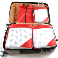 Cubes de compression de voyage en nylon 2025, ensemble de 4 pièces, organisateur de bagages imperméable, sac adapté au logo personnalisé