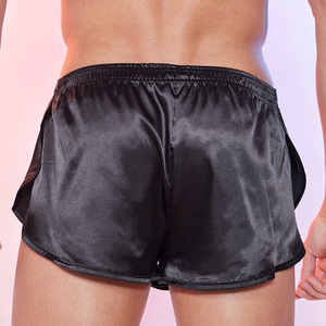 Mode <span class=keywords><strong>Sexy</strong></span> hommes Satin Boxer slips léger respirant et lisse discothèque Style sous-vêtements fesses musclées Boxer Shorts - Product Image 2