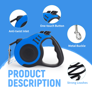 Personalized 5m Retractable Automatic Dog <b>Harness</b> Reflective Bone Design Solid Plastic Telescopic Leash Ribbon Eco-friendly - Product Image 3