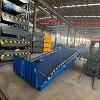 Rampe de chargement hydraulique mobile pour chariot élévateur, chargement de conteneurs, capacité de 6 à 15 tonnes, hauteur de levage de 1,1 à 1,7 m
