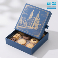 Boîtes d'emballage alimentaire à emporter pour brownie-biscuits et beignets Brownpaperboard avec impression d'estampage