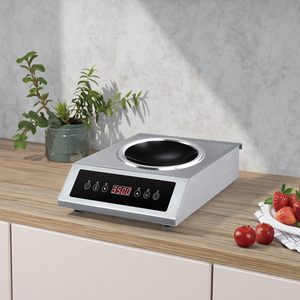Table de cuisson à induction commerciale haute puissance 5000W, brûleur concave, commande tactile, wok, cuisinière à induction commerciale - Product Image 1