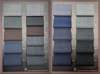 BOOK3 50% Laine Mérinos Super Fine 25% Poly 25% Viscose Brosse Légère 330GSM 150CM Fibre de Laine Peignée Brute Quatre Saisons pour Costume