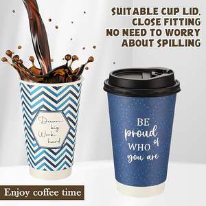 Gobelet en papier jetable à double couche de haute qualité de 80 diamètres créatif à deux couches épaissi respectueux de l'environnement - Product Image 5