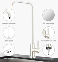 Robinet de cuisine manuel en acier inoxydable à osmose inverse, rotation à 360°, eau froide, usage hôtelier, domestique et commercial, 304-40, vente chaude