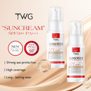 Crème solaire teintée TWG RTS 40g, longue tenue, crème isolante avant le maquillage, écran solaire SPF50, crème solaire teintée haute protection - Product Image 2