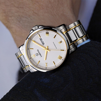 Montre automatique pour homme avec mouvement Seiko, aiguille de date, résistance à l'eau 5BAR, boîtier en acier inoxydable 316L, verre saphir, 41,5 mm