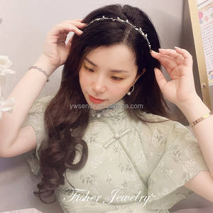 عصابة رأس نسائية فرنسية بتصميم كلاسيكي بسيط على شكل عين القطة مزينة باللؤلؤ, عصابة رأس نسائية عصرية متعددة الاستخدامات - Product Image 4