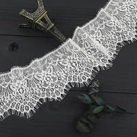 Bande de dentelle blanche en maille élastique sans couture pour accessoires de lingerie/vêtements Lolita en stock