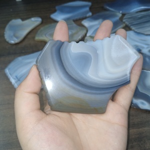 Gua Sha-ágata gris para masaje Facial, herramienta de elevación Facial, piedra Gua sha - Product Image 5