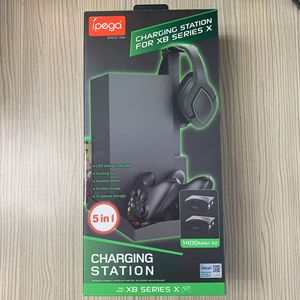 Dudukan Pengisi Daya Pengontrol Ganda dengan Pendingin untuk Xbox Series X dan Rak Penyimpanan Disk, Tempat Headset, Kotak Aksesori Konsol Game - Product Image 5