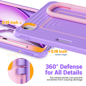 Coque de protection robuste en silicone avec sangle de transport pour iPad Pro 11 2018~2022, étui pour enfants avec bandoulière rotative à 360° intégrée - Product Image 3