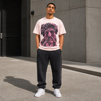 T-shirt à manches courtes pour homme, style streetwear hip-hop, imprimé numérique, en coton 100% tricoté, respirant, surdimensionné, été