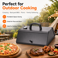 Four à pizza portable et pliable avec pierre à pizza, boîte de cuisson à pizza en métal thermolaqué haute température