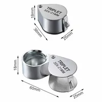 Folding Jewelry Magnifier Portable Pocket Magnifying Glass for Antique Diamond Appreciation Magnification