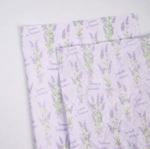 Rollo de papel de seda con diseño de flor de lavanda, ecológico, con impresión digital, para regalos, manualidades y embalaje, para bricolaje. - Product Image 3