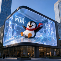 Écran publicitaire LED 3D extérieur 4K UHD étanche pour événements, places publiques et promotion routière, sans lunettes
