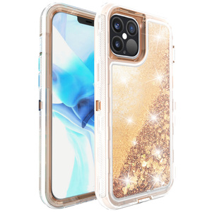 Étui robuste pour <span class=keywords><strong>iPhone</strong></span> <span class=keywords><strong>12</strong></span> Pro Max avec motif de sable liquide, résistant aux chocs, protection intégrale du corps - Product Image 1
