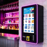 Mini distributeur automatique mural avec écran tactile de 32 pouces pour les collations, les boissons et les cigarettes, avec paiement en espèces et par carte