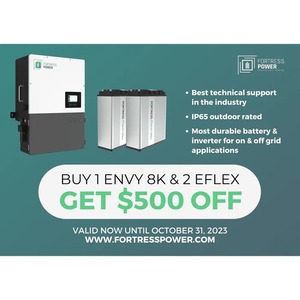 Fortress Power 10 KW RS485 Communication Port LiFePO4 <b>Battery</b> Split IP54 Protection Wall-<b>Mounted</b> Home Energy Storage System 24V - Product Image 2