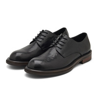 Nouvelles Chaussures Habillées en Cuir pour Hommes Style Britannique Printemps-Automne, Respirantes, à Semelle Épaisse, Rehaussantes, Classiques Noires pour Mariage