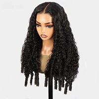 Cheveux humains vierges birmans à cuticules alignées pour perruque Lace Front, base en dentelle marron foncé, longueur longue, densité 200%, toutes couleurs, double épaisseur