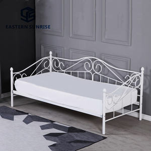 बेडरूम लिविंग रूम के लिए भंडारण स्टील सोफे के साथ विंटेज शैली इनडोर डेबेड धातु बिस्तर - Product Image 5