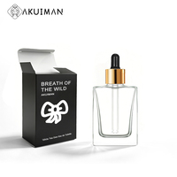 Bouteille Compte-Gouttes en Verre pour Huile Essentielle Ambrée Transparente Noire Rose 5ml 10ml 15ml 20ml 30ml 50ml 100ml, Impression de Logo Personnalisée