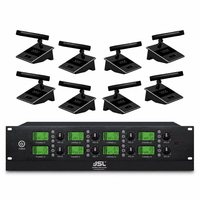 Système de microphone de conférence sans fil UHF 8 canaux JSL 740-790 MHz avec micros col de cygne