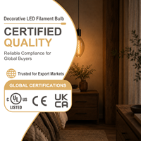 Ampoule LED à filament vintage BT56 en verre fumé, 7W E26 400LM 2200K, blanc chaud, style Edison, pour hôtel et villa - Offre Spéciale