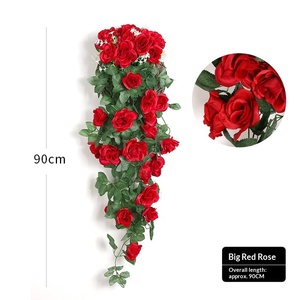 Artificial <strong>Hanging</strong> Rose Vines Bulk 3 3Ft Rose Garlands for Wedding Backdrop Outdoor Wall Decor Wholesale - Product Image 2