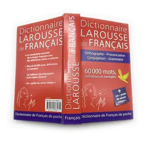 Diccionario de impresión personalizado, libros educativos para niños Oxford, diccionario inglés y francés para la escuela