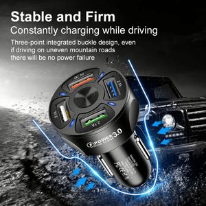 New Arrival QC3.0 4 in 1 Adapter Charger 7A Car Charger 4 USB Charging Ports Car Charger for <b>Smart</b> Phones - Product Image 6