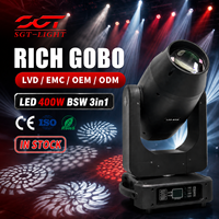 Projecteur à tête mobile 400W BSW 3-en-1 avec effets CMY, mélange de couleurs CTO, module LED BSW CMY, angle de faisceau 2-11, DMX512 pour discothèque et bar