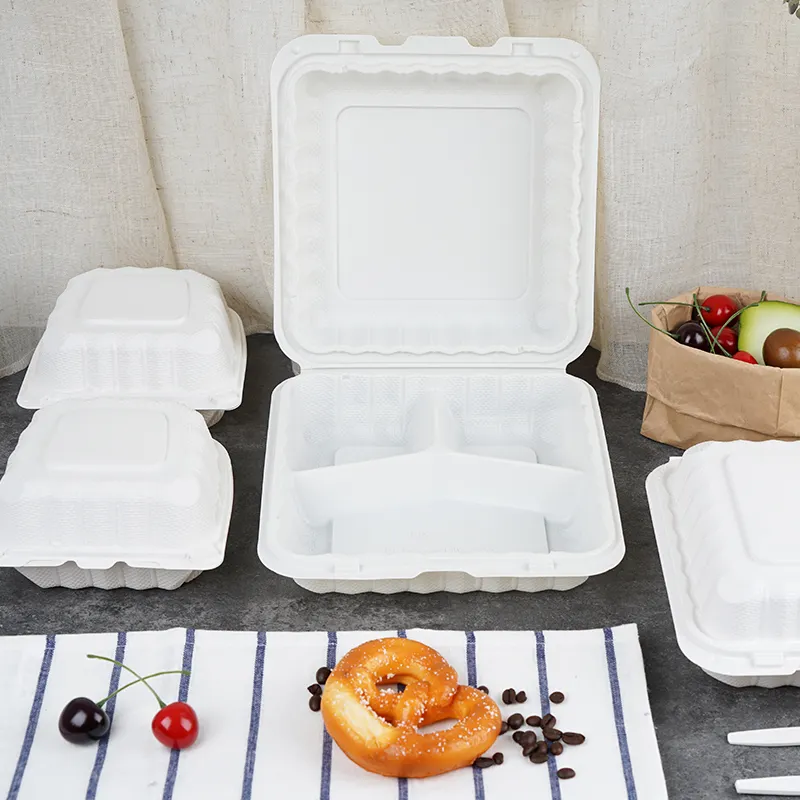 Grosir sekali pakai Perlindungan Lingkungan restoran portabel bungkus makanan kotak makan siang wadah plastik PP keamanan