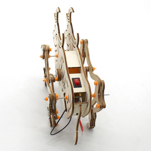 Kit de toro mecánico con base de madera, juguete educativo para niños de 7 a 9 años, funciona con pilas, ensamblaje, ciencia, ingeniería, manualidades - Product Image 3